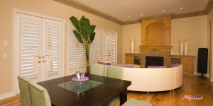 interior plantation shutters in a house in Aliso Viejo