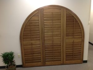 Specialty shaped shutters